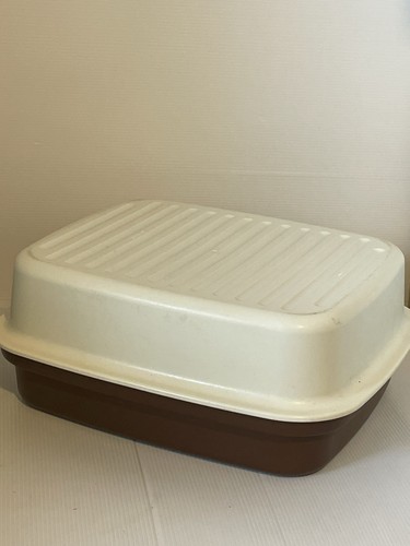 Vintage tupperware brown cream - brown,