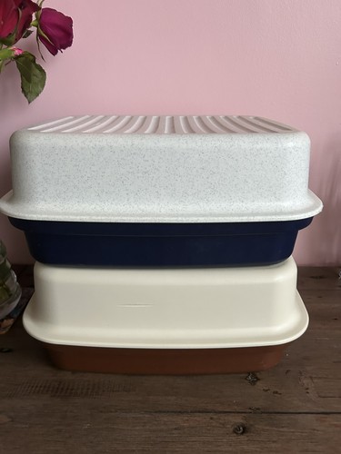 Vintage tupperware brown - tupperware, brown/cream